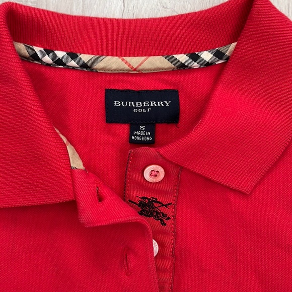 Burberry golf red polo shirt size small - Picture 1 of 7